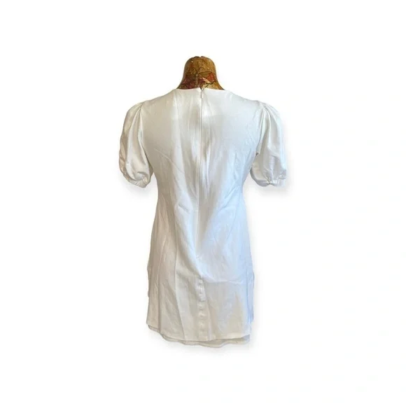 Eliza J Dress short sleeve mini white Size 4 small mod style - Picture 4 of 8
